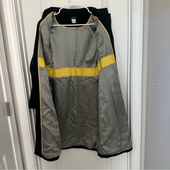 J.Crew Women’s Black Wool Trench Coat Size 10 Elegant Timeless Outerwear - Picture 9 of 14